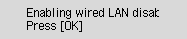 Schermata LAN wired: Attivando la LAN wired si disattiva il Wi-Fi e la conness. diretta