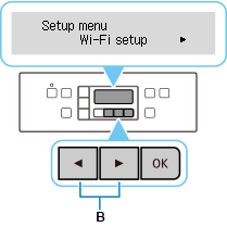 Екран Меню за настройка: Избор на Наст. Wi-Fi