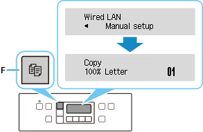 figure: Press the COPY button