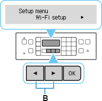 Tela Menu Configuração: Selecione Configuração Wi-Fi