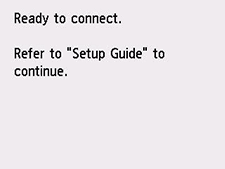 Screen: Ready to connect.