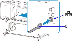 figure: Connecting ethernet cable