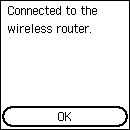 Pantalla de finalización (Conectado al router inalámbrico.)