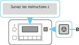 figure : Appuyez sur le bouton Arrêt