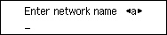 หน้าจอ Enter network name