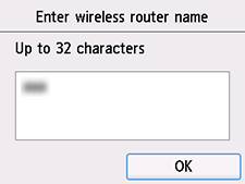 Skærmbillede til bekræftelse af navn på trådløs router