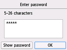 Экран подтверждения пароля