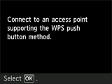 WPS-Bildschirm: Verbindung mit dem Zugriffspunkt herstellen, der WPS unterstützt