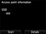 Access point information screen