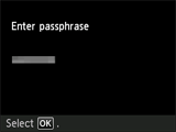 Passphrase confirmation screen