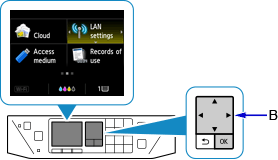 HOME screen: Select LAN settings