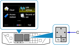 HOME screen: Select LAN settings
