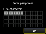 Passphrase confirmation screen