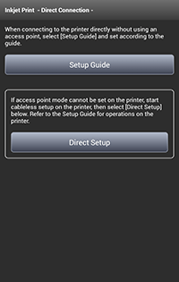 Bildschirm Direkte Verbindung