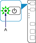 Imagen: luz de ACTIVADO iluminada