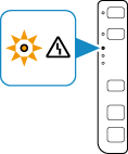 Imagen: La lámpara de Alarma se ilumina