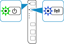 figure: The Wi-Fi lamp and the ON lamp lights up