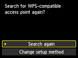 WPS-Bildschirm: "Erneut such." auswählen