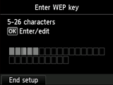 Power key to confirm