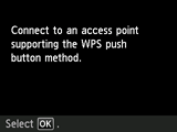 WPS-Bildschirm: Verbindung mit dem Zugriffspunkt herstellen, der WPS unterstützt