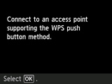 Het scherm WPS: Maak verbinding met het toegangspunt dat WPS ondersteunt