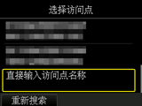 访问点选择屏幕:选择“直接输入访问点名称”