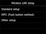 Bildschirm WLAN-Einrichtung