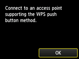 WPS-Bildschirm: Verbindung mit dem Zugriffspunkt herstellen, der WPS unterstützt