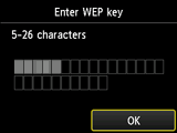 Power key to confirm