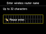 Schermata di immissione del nome del router wireless