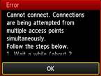 [오류] 화면: 연결할 수 없습니다. 여러 개 액세스 포인트에서 동시에 연결을 시도하고 있습니다.
