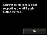 Het scherm WPS: Maak verbinding met het toegangspunt dat WPS ondersteunt