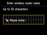 Invoerscherm voor de naam van de draadloze router