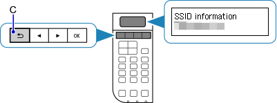 Obrazovka Informace SSID