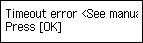 Pantalla de error: Error tiempo de espera