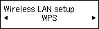 Bezvadu LAN iest. ekrāns: atlasiet WPS