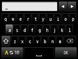 Network key entry screen