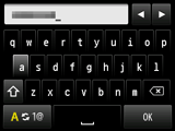 Network key entry screen