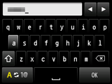 WEP key entry screen