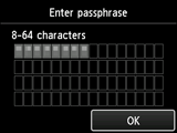 Passphrase confirmation screen