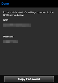 Direct Setup screen