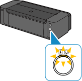 Imagen: La lámpara de Alarma se ilumina