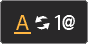 Switch between "lower case letters of the alphabet" and "numbers and symbols"