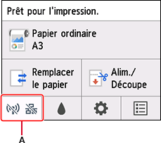 Écran ACCUEIL : sélectionnez Réseau