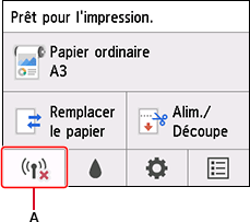 Écran ACCUEIL : sélectionnez Réseau