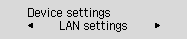 Ekraan Seadme määrangud: Valige LAN-i määrangud