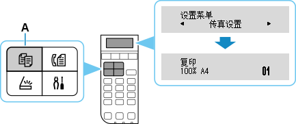 插图：按“复印”按钮