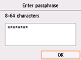 Passphrase confirmation screen