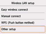 WLAN-asetukset-näyttö: Valitse Muut asetukset