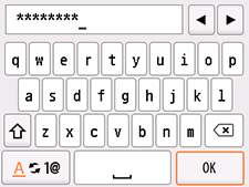 Schermata Immettere password